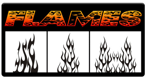 AEROSPACE Airbrush Stencils -<br><font color="FF9900">Flames</font>
