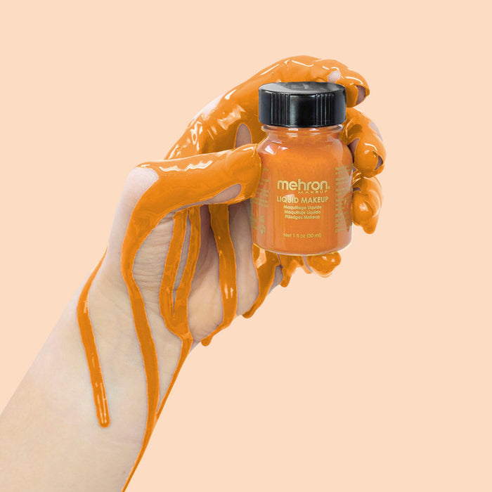 1oz Mehron Liquid Makeup Body Paint - Orange