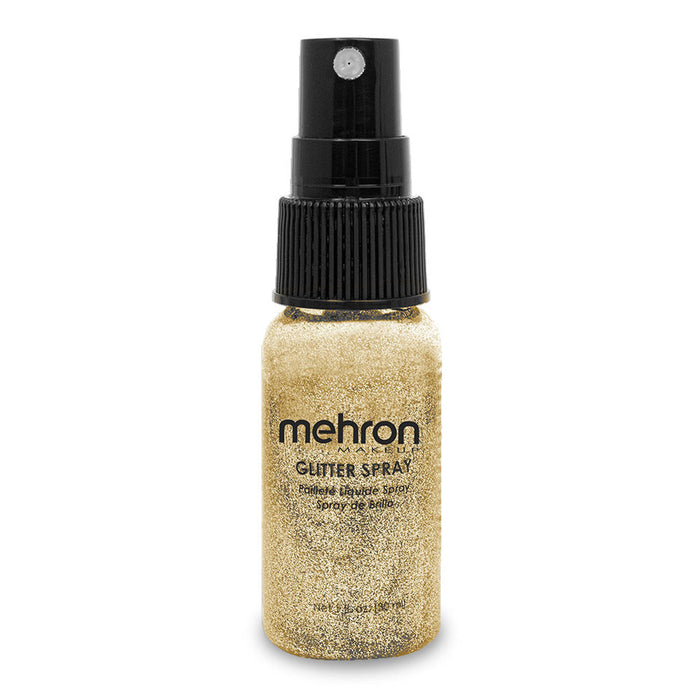 Mehron Glitter Spray 1oz - Gold