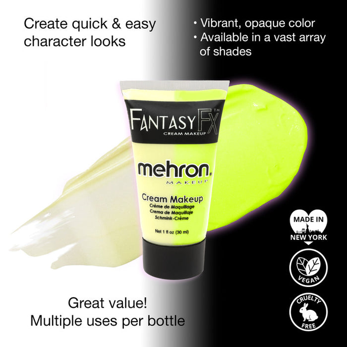 Mehron Fantasy FX™ Makeup (Water Based) 1oz - GLOW-IN-THE-DARK