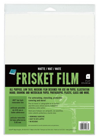 Grafix Frisket Film LOW-TAC MATTE - 6PK - Sheets 9 X 12