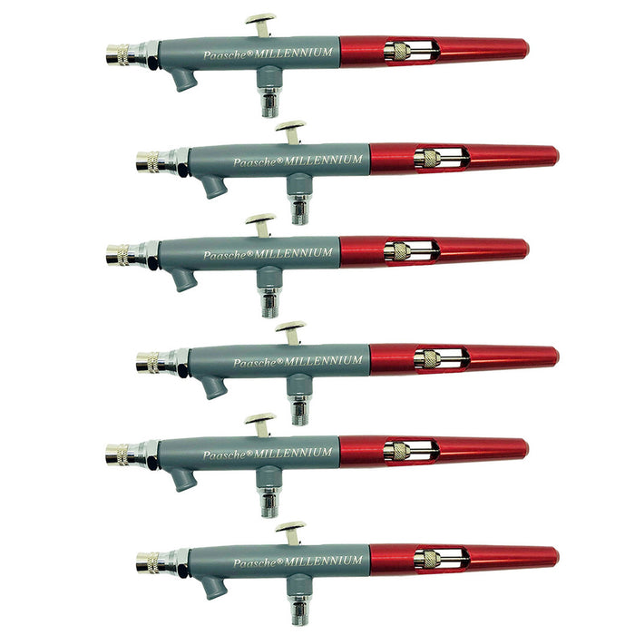 Paasche MIL-6P Airbrush Six Pack with Medium Heads (0.74 Mm)