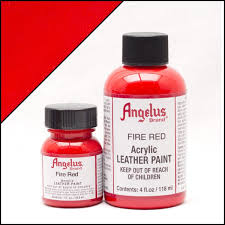 ANGELUS ACRYLIC LEATHER PAINT 4OZ FIRE RED