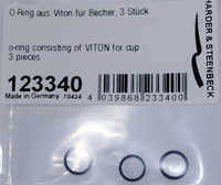 126340 Harder Steenbeck O-ring consisting of viton for cup, 3 pieces (Same as 123340)