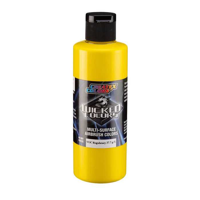 4oz Wicked Airbrush Color - W080 Opaque Hansa Yellow