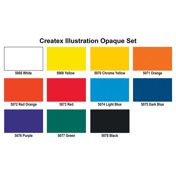 5087-01 Createx Illustration Opaque Set 1oz