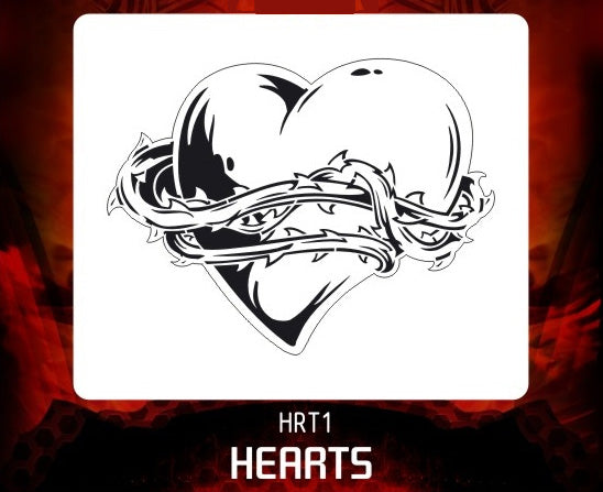 AEROSPACE Airbrush Stencil - Hearts HRT1