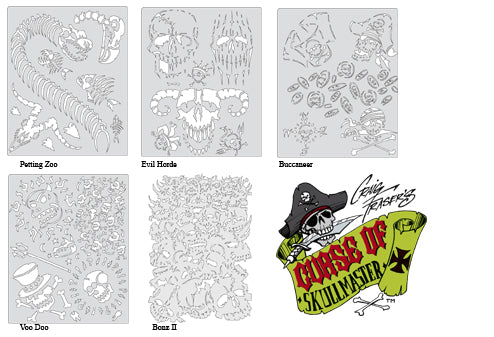 Artool Curse of Skull Master Mini Series FH SK15 MS- SET OF 5 Stencils!