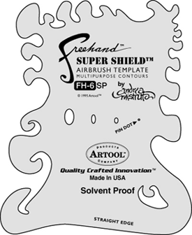 Artool Essential 7 Airbrush Stencil - FH-6