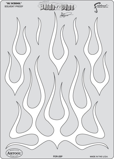 Artool Flame-O-Rama - Ol' School Artool Stencil FHFOR2