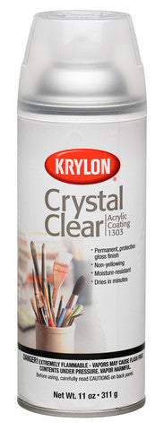 Krylon Artists Aerosol - CRYSTAL CLEAR FINE SPRAY 11OZ