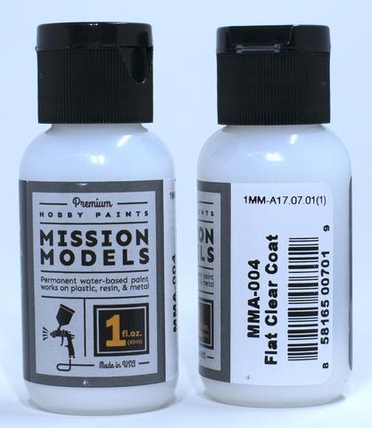 Mission Models Hobby Paint - Flat Coat Clear - MMA-004