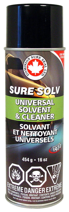 DOMINION SURE SEAL 10050 Universal Solvent and Cleaner, 454 g Can, Aerosol