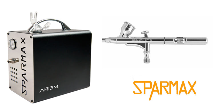 Sparmax SP-35F Airbrush with ARISM Compressor and Hose