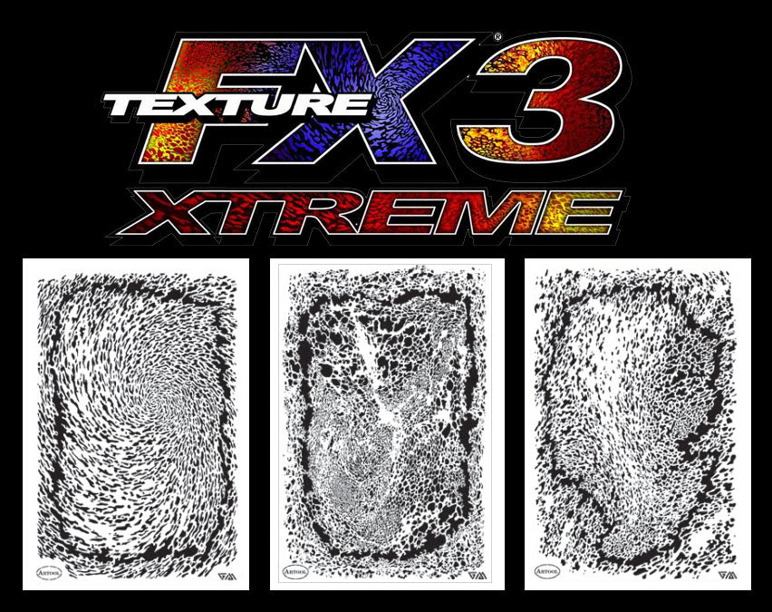 Texture FX3 Xtreme by Gerald Mendez - Set of 3 Artool Stencils