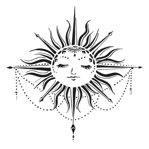 The Crafter's Workshop Stencils, 6" x 6", Celestial Sun