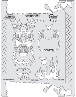 Tribal Tiki,  Artool Stencil FH-TM1 by Dennis Mathewson
