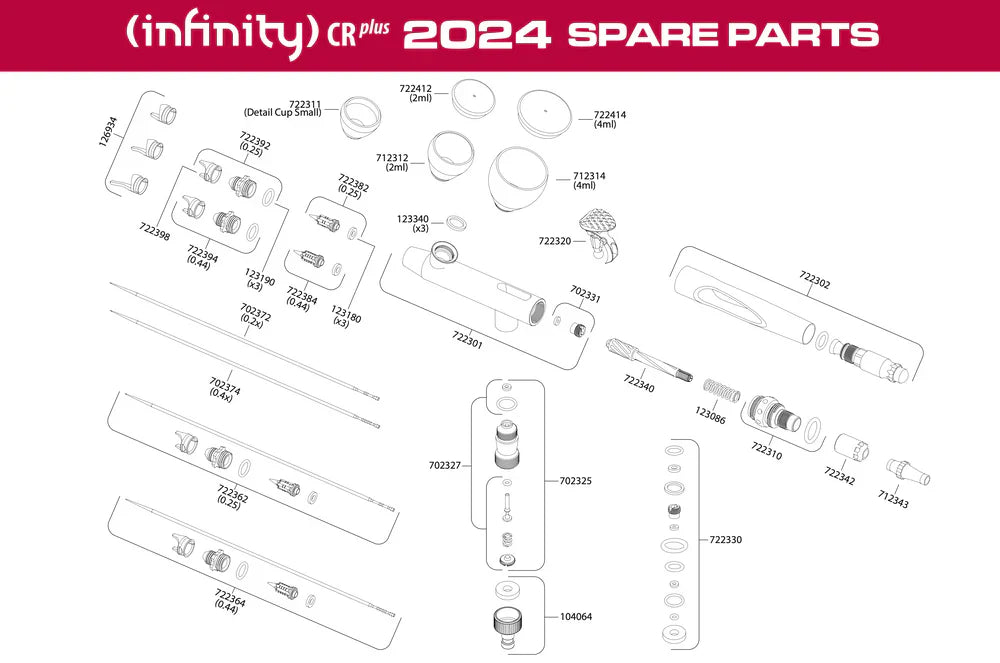 Infinity CR+ 2024 Airbrush Parts