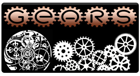 AEROSPACE Airbrush Stencils -<br><font color="993300">Gears Series</font> 