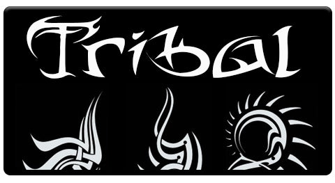 AEROSPACE Airbrush Stencils - <br><big><font color="black">Tribal Series</font></big>
