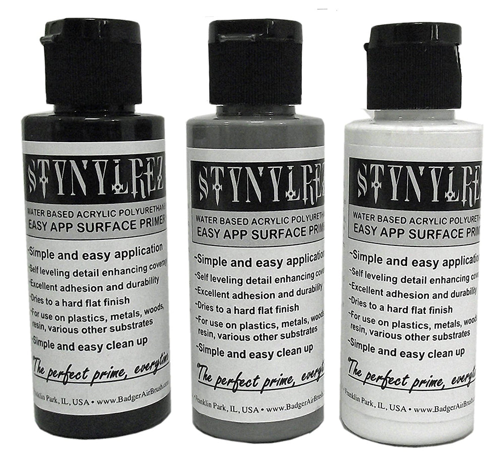 Michigan Toy Soldier Company : Badger - Stynylrez Water-Based Acrylic Primer  Pale Mustard 2oz. Bottle