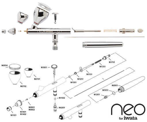 iwata NEO BCN Airbrush Parts — Maple Airbrush Supplies