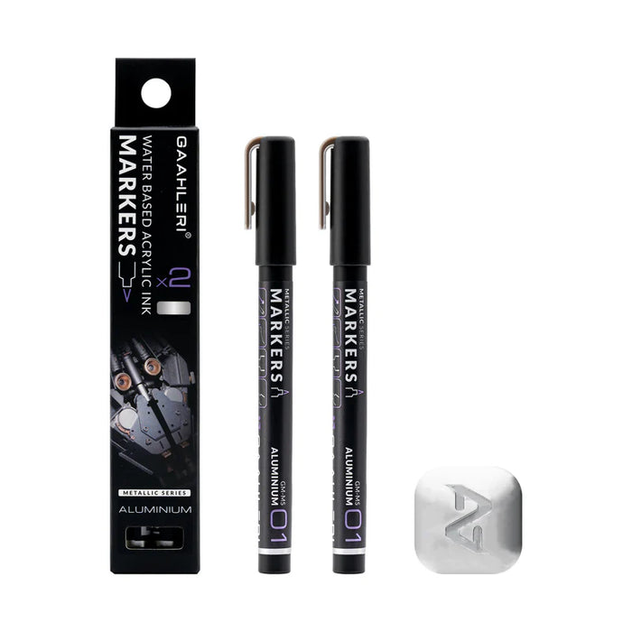 Gaahleri Metallic Series Markers - Aluminium x 2
