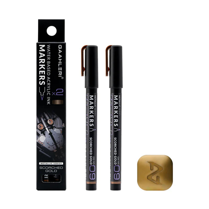 Gaahleri Metallic Series Markers - Scorched Gold x 2