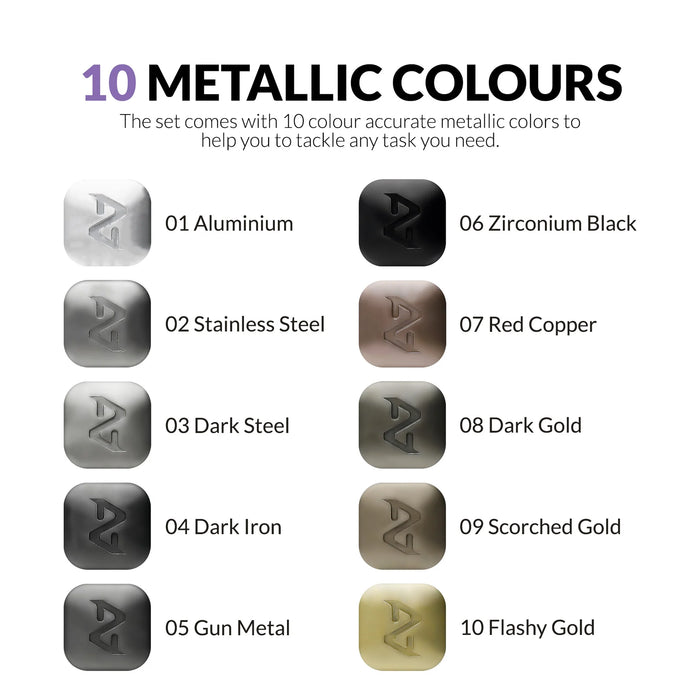 Gaahleri Metallic Series Marker Set of 10