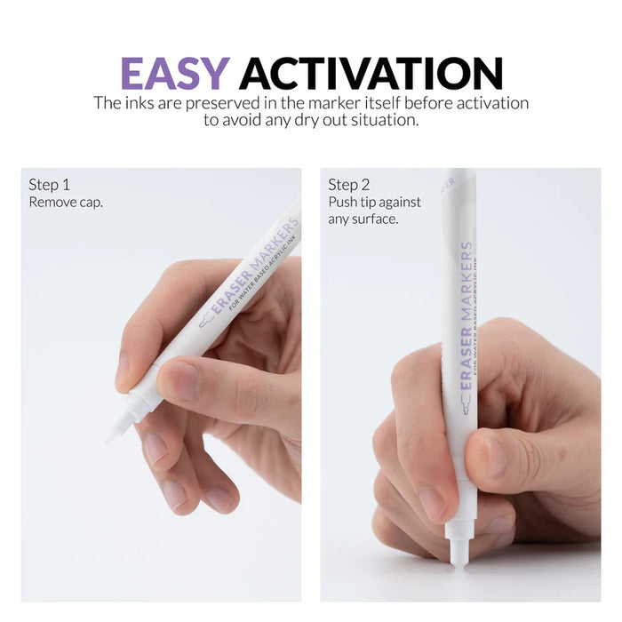 Gaahleri Metallic Series Markers - Eraser x 2