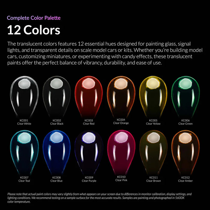 Kaleido Clear (Transparent) 12 Colors Set