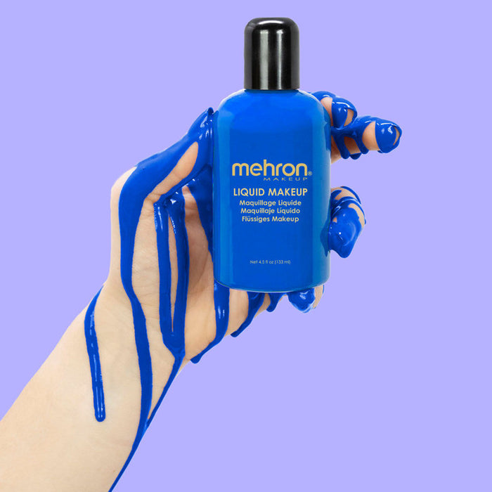 4oz Mehron Liquid Makeup Body Paint - GLOW Blue