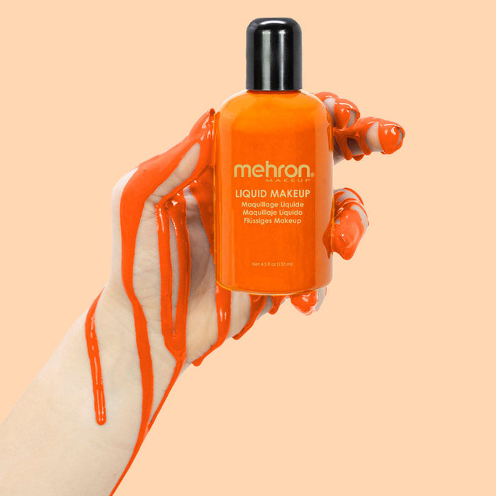 4oz Mehron Liquid Makeup Body Paint - GLOW Orange