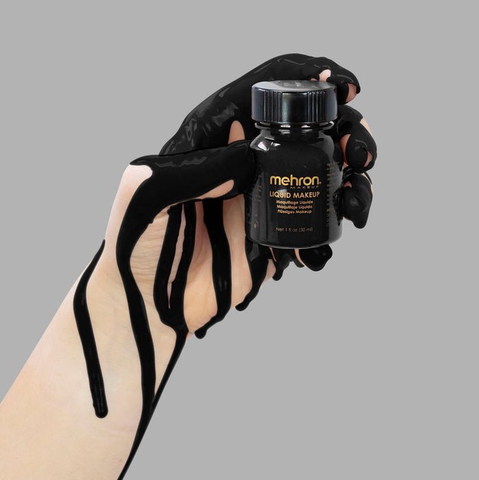 1oz Mehron Liquid Makeup Body Paint - Black