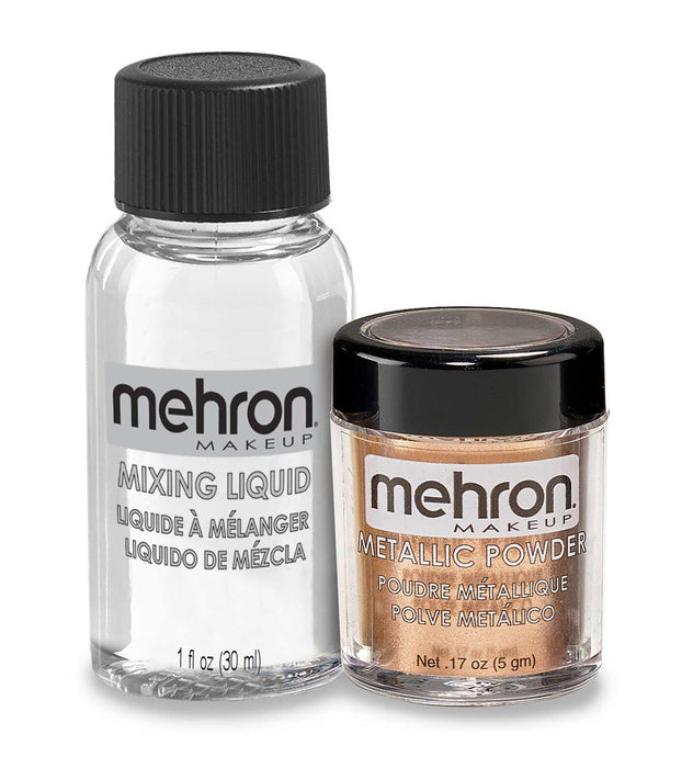 Mehron Metallic Powder with Mixing Liquid - Copper - .17oz with Mixing Liquid - 1oz