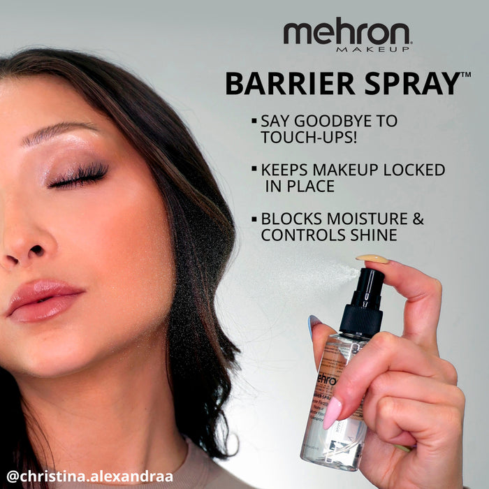Mehron Barrier Spray - 1oz Pump Spray Bottle