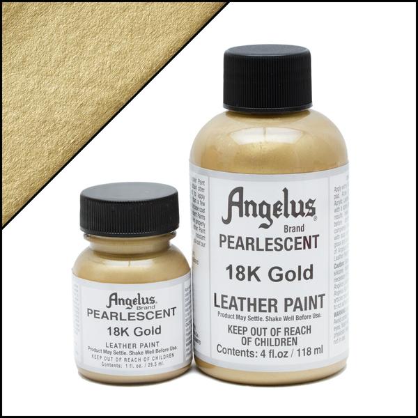 ANGELUS ACRYLIC LEATHER PAINT 1OZ Pearlescent 18k Gold