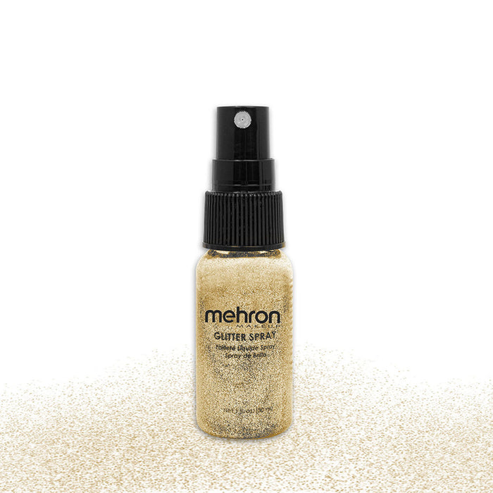 Mehron Glitter Spray 1oz - Gold