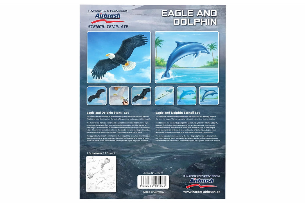 Harder & Steenbeck Airbrush 'Eagle & Dolphin' Stencil 410107