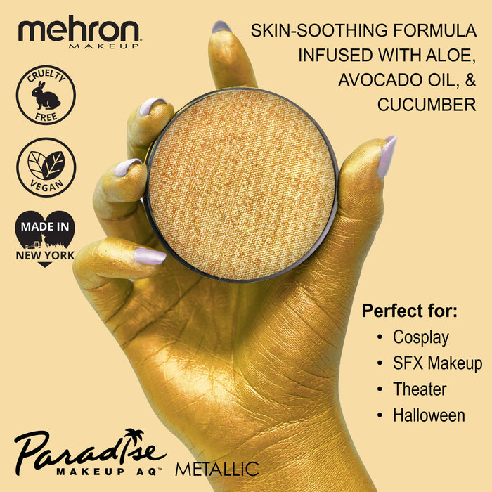 Mehron Paradise Makeup AQ - Professional Size - BRILLIANT DORE (GOLD)