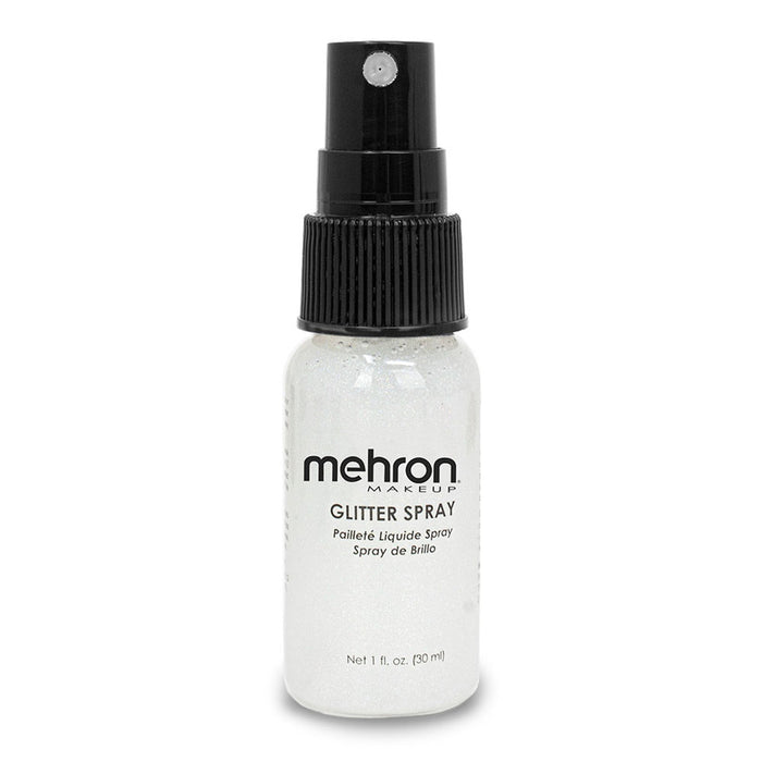 Mehron Glitter Spray 1oz - White