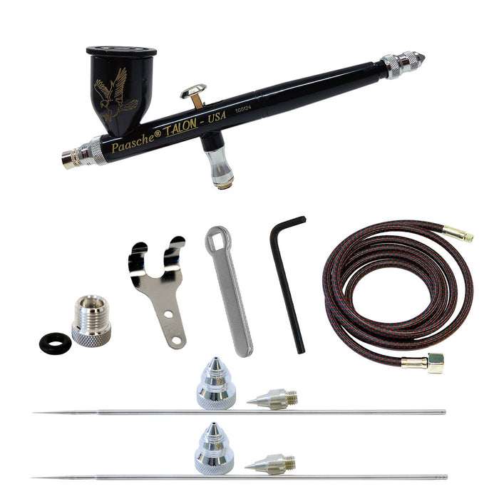 Paasche Talon Cerakote Coated Black-Black - W/.25, .38 & .66mm Heads