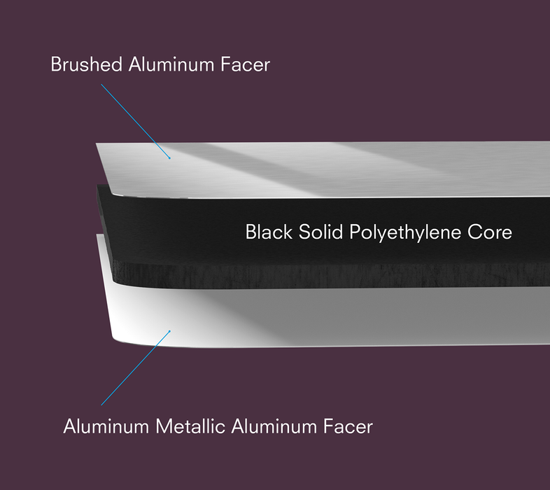 ACM Aluminum Panel 16" x 20" - Brushed Silver