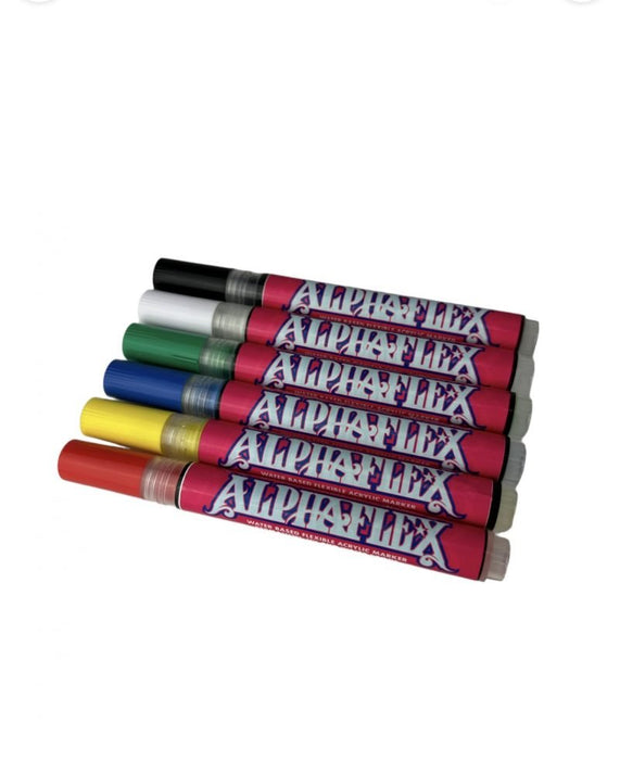AlphaFlex Sneaker Paint Markers 4mm nib – Set of 6 colors