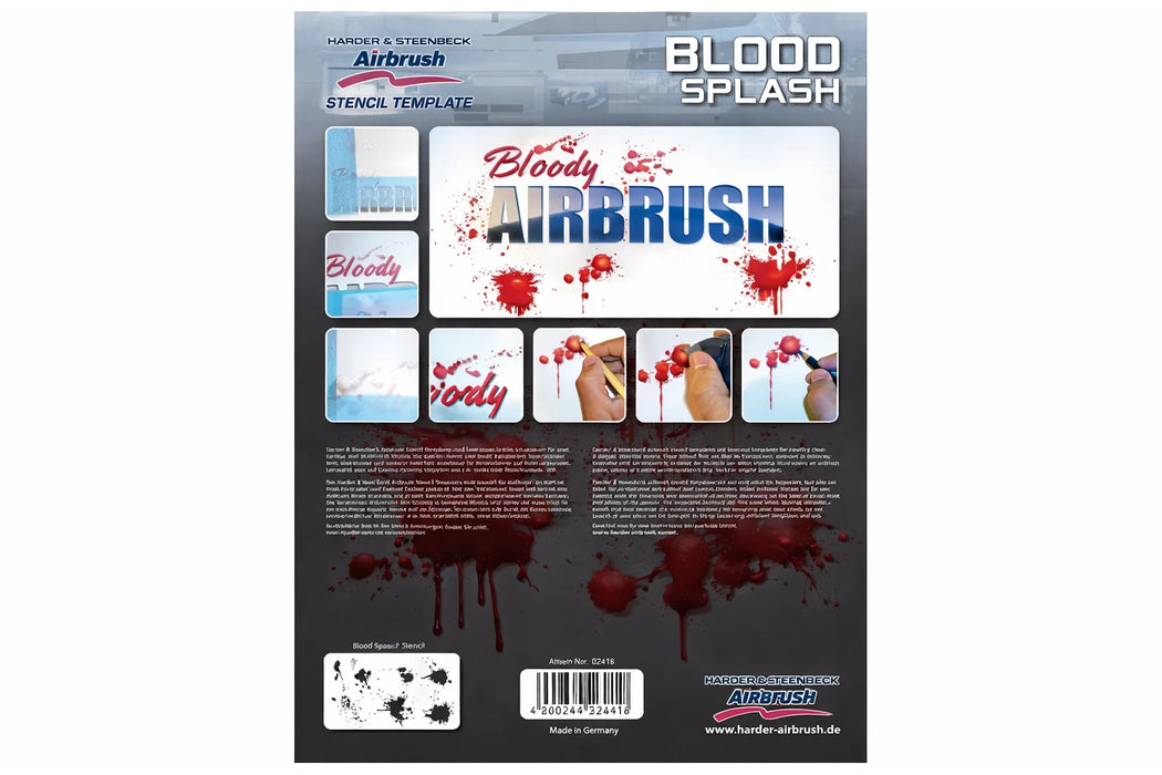 Harder & Steenbeck Airbrush 'Blood Splash' Stencil 410146