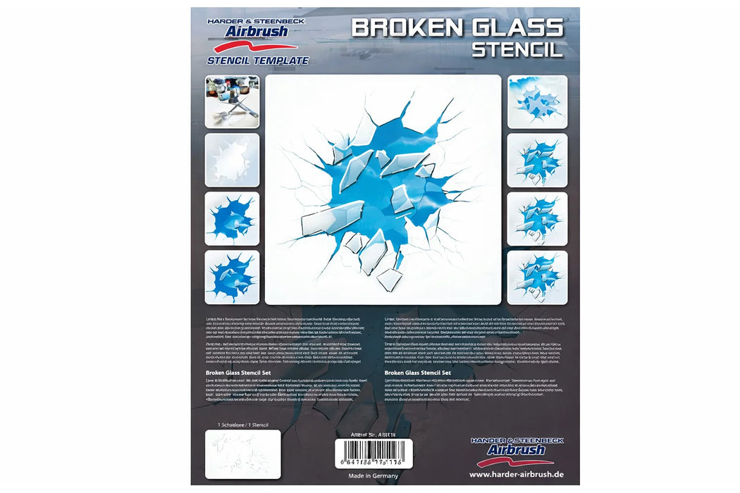 Harder & Steenbeck Airbrush 'Broken Glass' Stencil 410116
