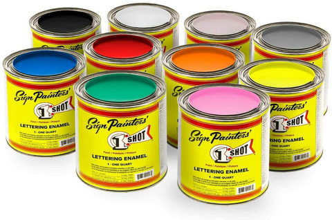Enamel Lettering 8oz - 1 Shot Lettering Enamel, Aqua 149L — Midwest Airbrush Supply Co