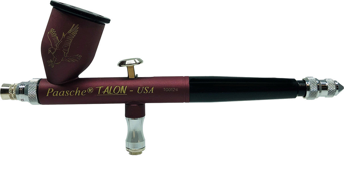 Paasche Talon Cerakote Coated - Cranberry Frost-Black - W/.25, .38 & .66mm Heads