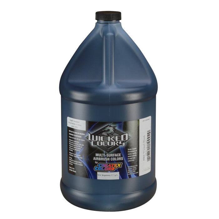 128oz (1 Gallon) Createx Wicked Color W031 - Opaque Jet Black