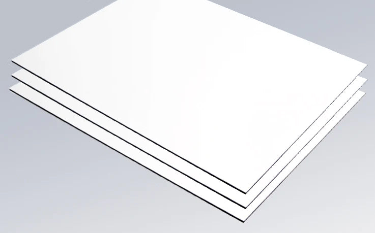 ACM Aluminum Panel 16" x 20" - White - Pack of 3